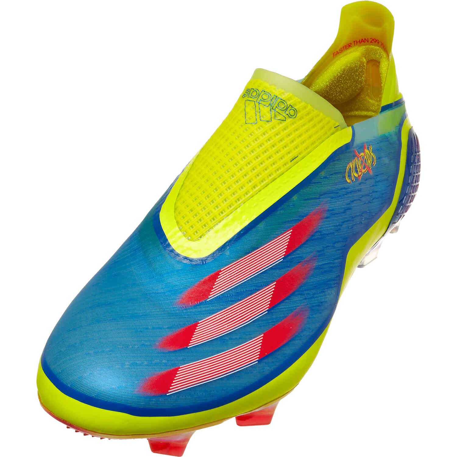 x Marvel X-Men X FG Firm Ground Soccer Cleats - Blue & Vivid Red with Bright Yellow - Soccer Master