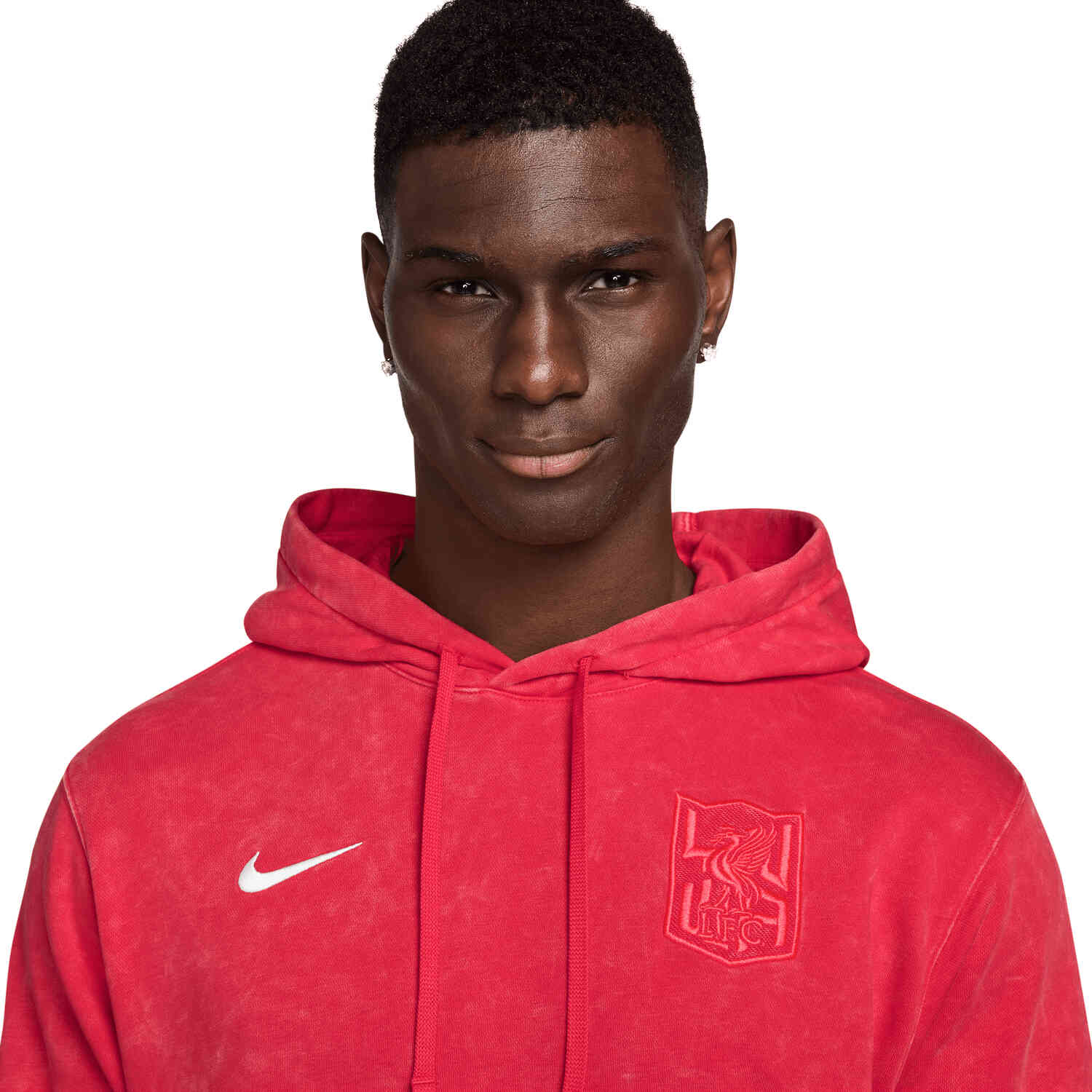Nike fc hoodie black and red online