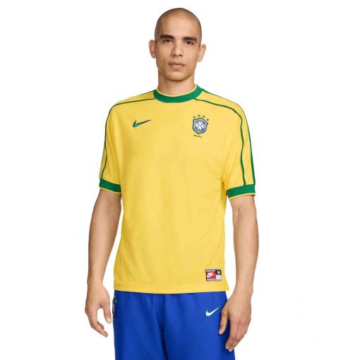 Nike Brazil 1998 Reissue Jersey - Varsity Maize/Pine Green/Lucky Green