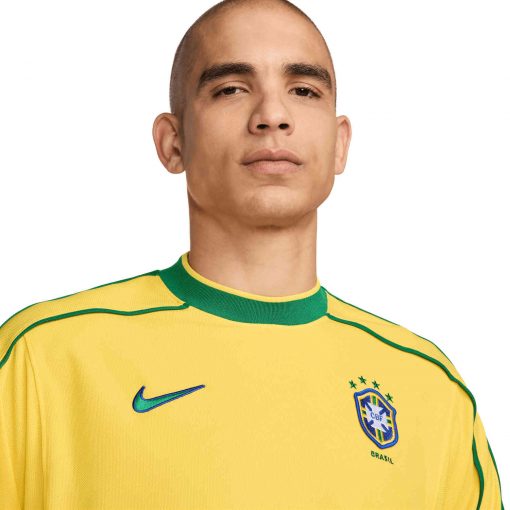 Nike Brazil 1998 Reissue Jersey - Varsity Maize/Pine Green/Lucky Green - Image 3