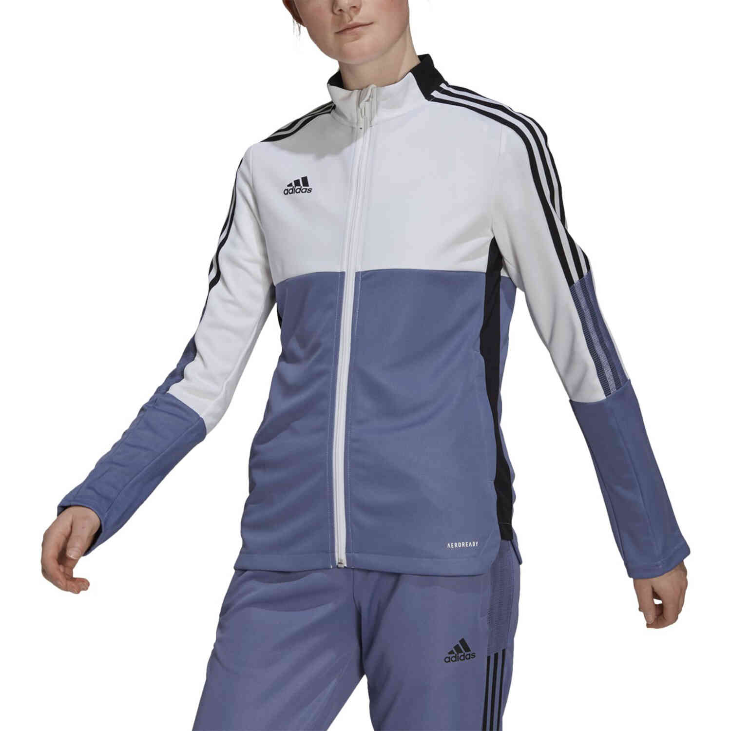 Women s adidas Tiro Track Jacket White Orbit Violet Soccer