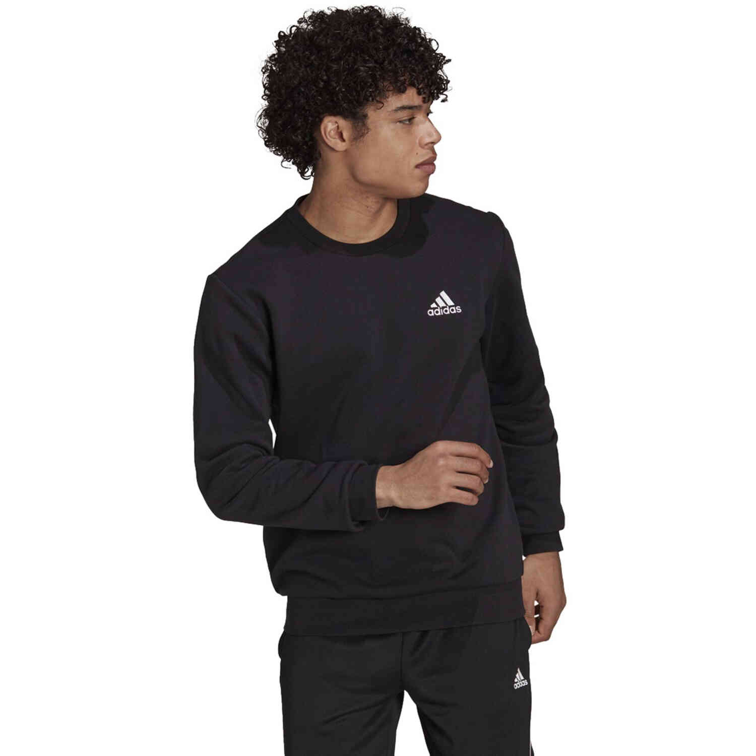 adidas Essentials Cozy Sweatshirt - Black & White - Soccer Master