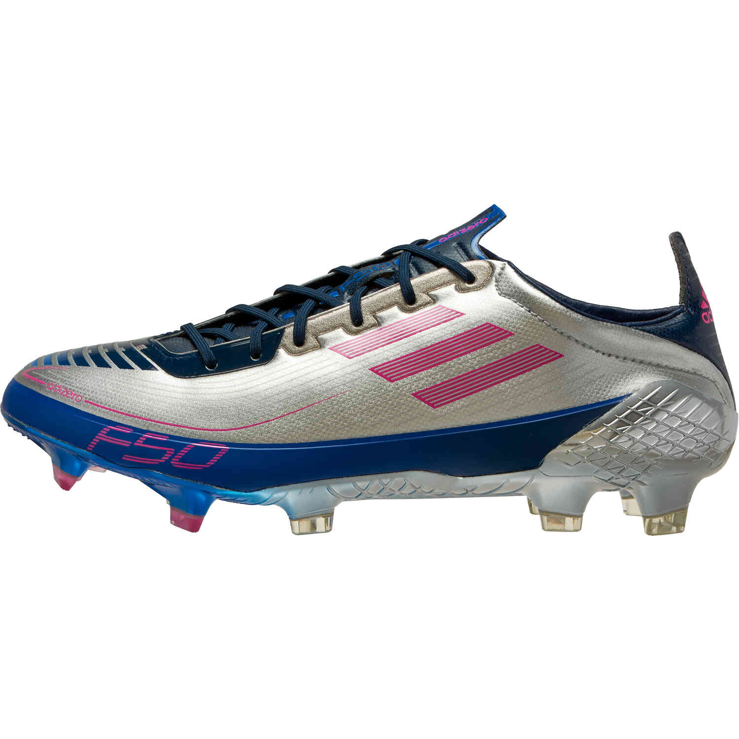 adidas F50 Ghosted UCL FG - Metallic Silver u0026 Shock Pink with Navy - Soccer  Master