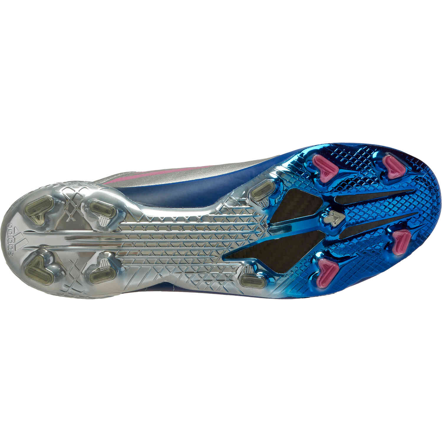 adidas F50 Ghosted UCL FG - Metallic Silver & Shock Pink with Navy
