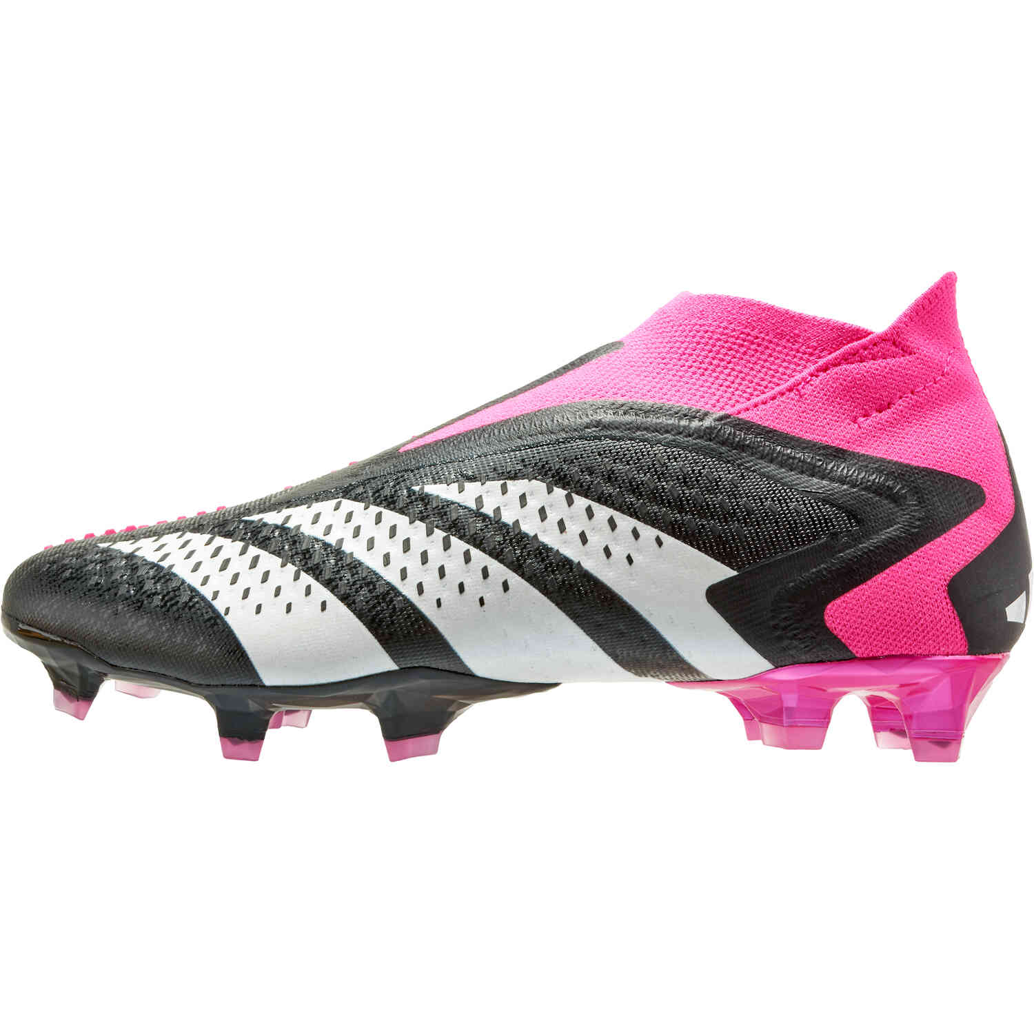 adidas Predator Accuracy+ FG Firm Ground Soccer Cleats - Black, White Pink - Soccer Master