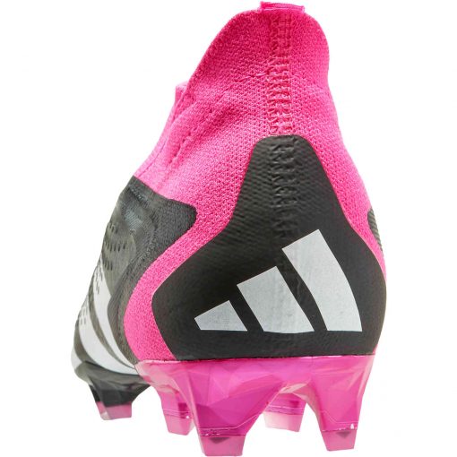 adidas Predator Accuracy+ FG Firm Soccer Cleats - Black, White & Pink - Soccer Master