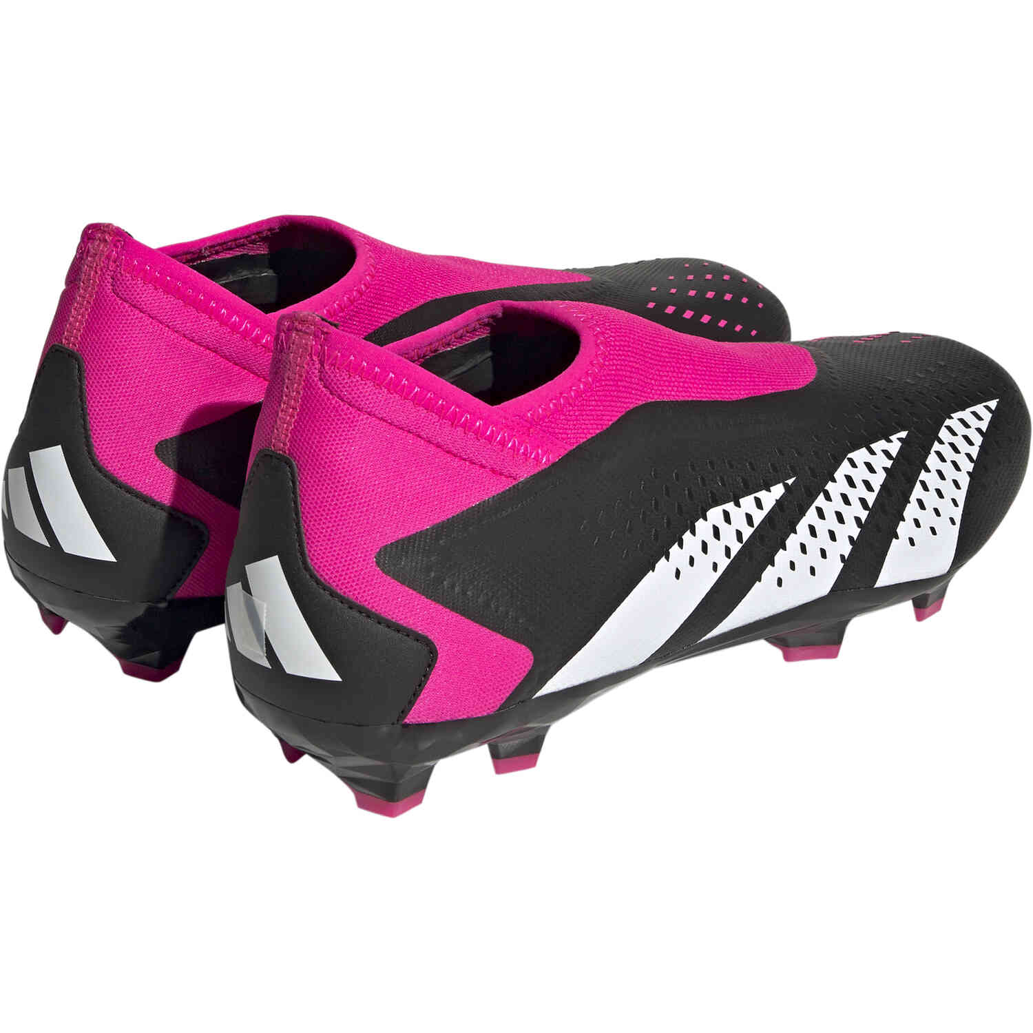 adidas Laceless Predator Accuracy.3 FG Firm Ground Soccer Cleats Black White Team Shock Pink 2 Soccer Master