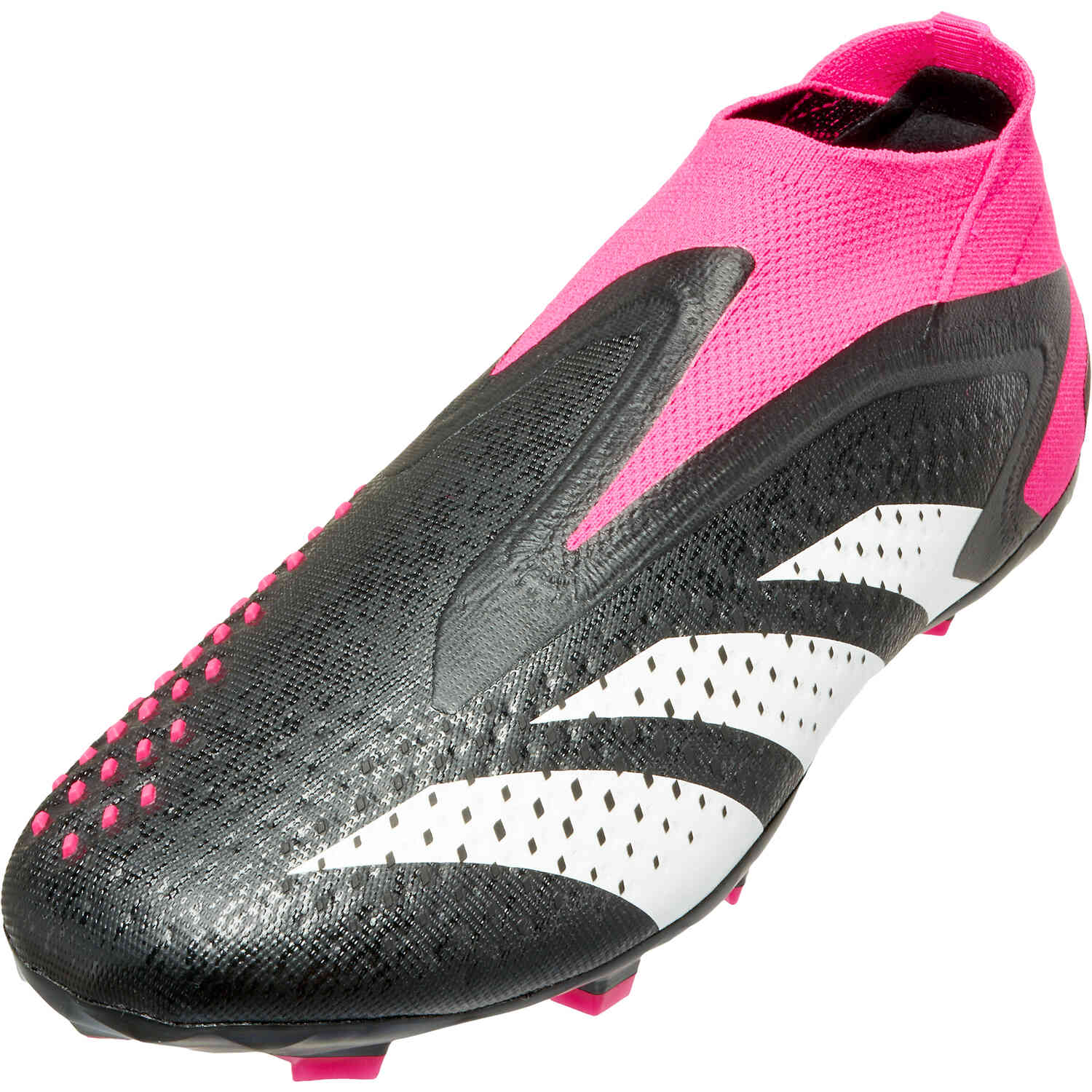 adidas Predator ACCURACY.4 Youth TF Soccer Shoes - Core Black/White/Shock  Pink