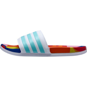 adidas Belgium Adilette Comfort Slides White Clear Aqua