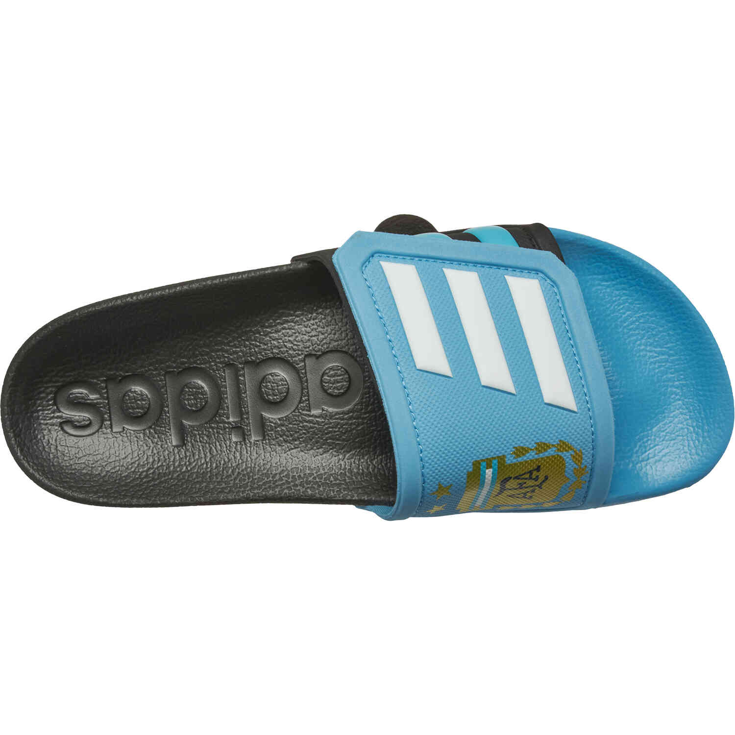 Grey Futbol Boots adidas Argentina Adilette TND Slides Black White with Light Blue Soccer Master