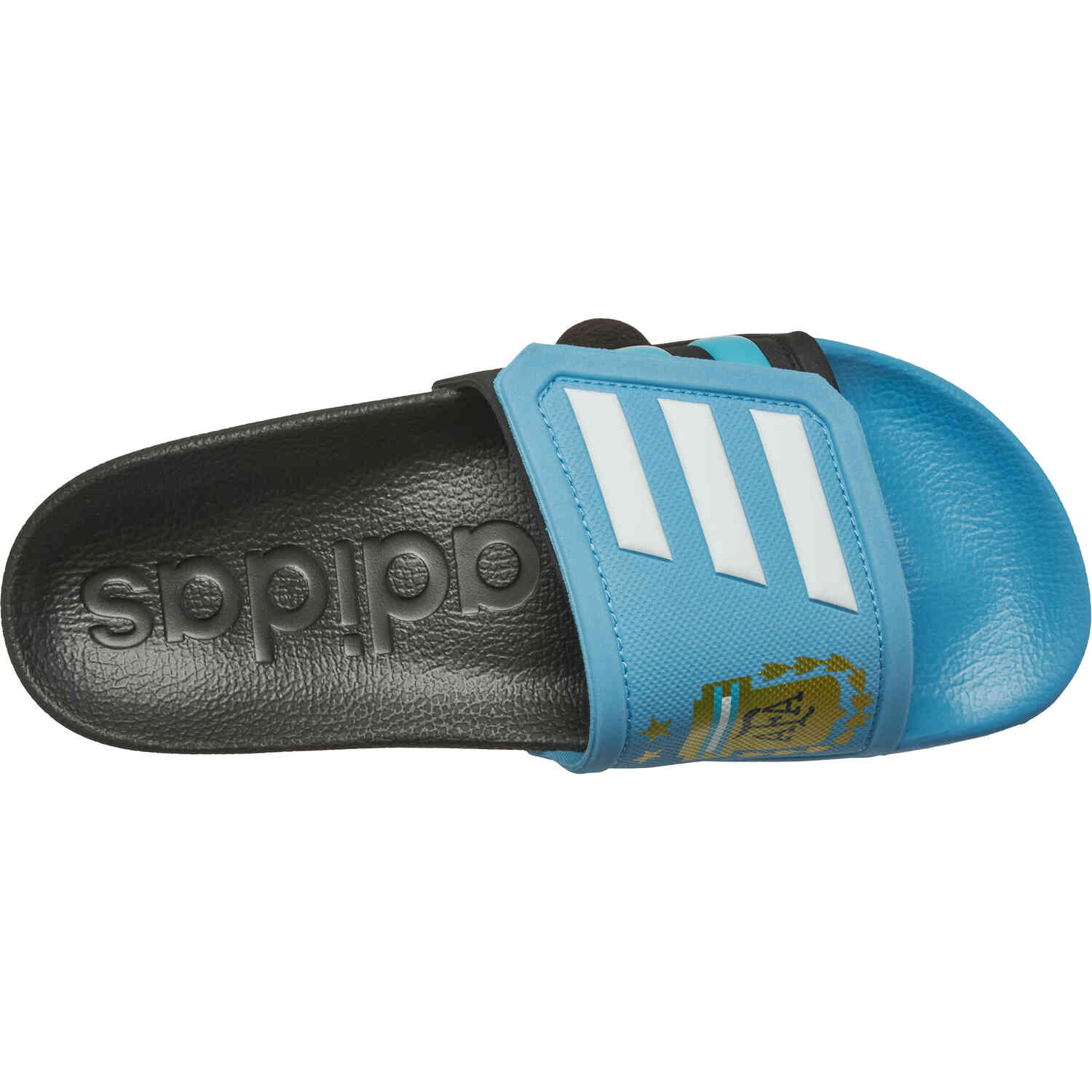 Post impresionismo Odio Tibio adidas Argentina Adilette TND Slides - Black & White with Light Blue -  Soccer Master