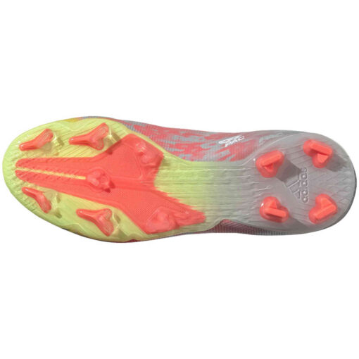 Kids adidas X Speedflow+ FG - Clear Onix & Ftwr White with Solar Yellow - Image 3