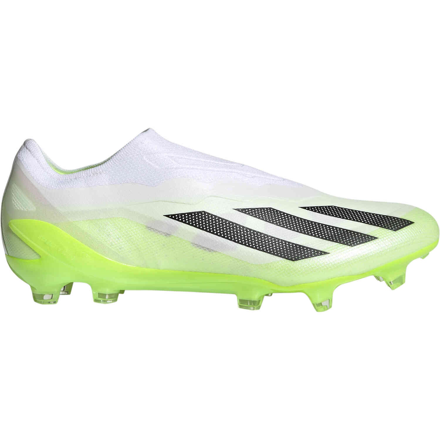 adidas Laceless X Crazyfast.1 FG - White & Black with Lucid