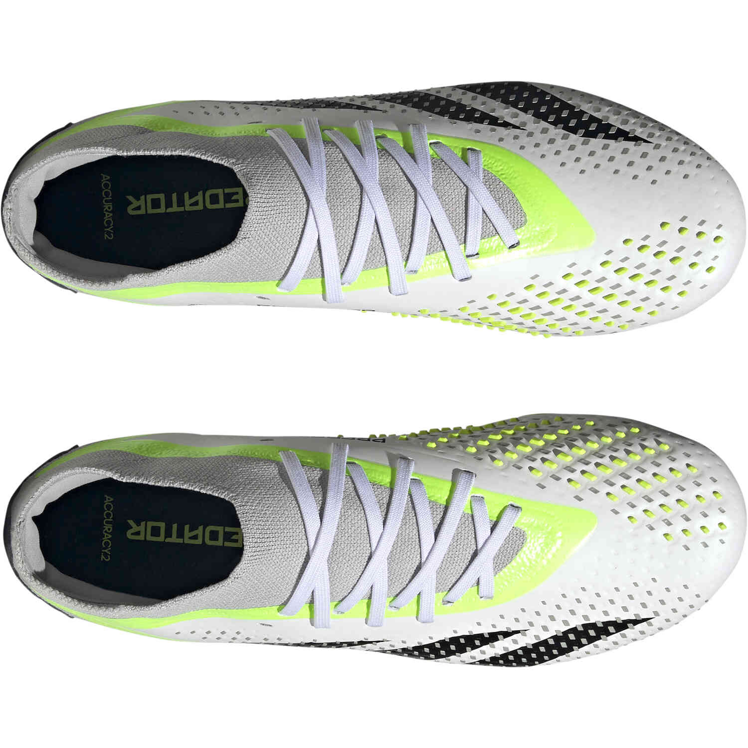 adidas Predator Accuracy.2 FG - White & Black with Lucid Lemon - Soccer  Master