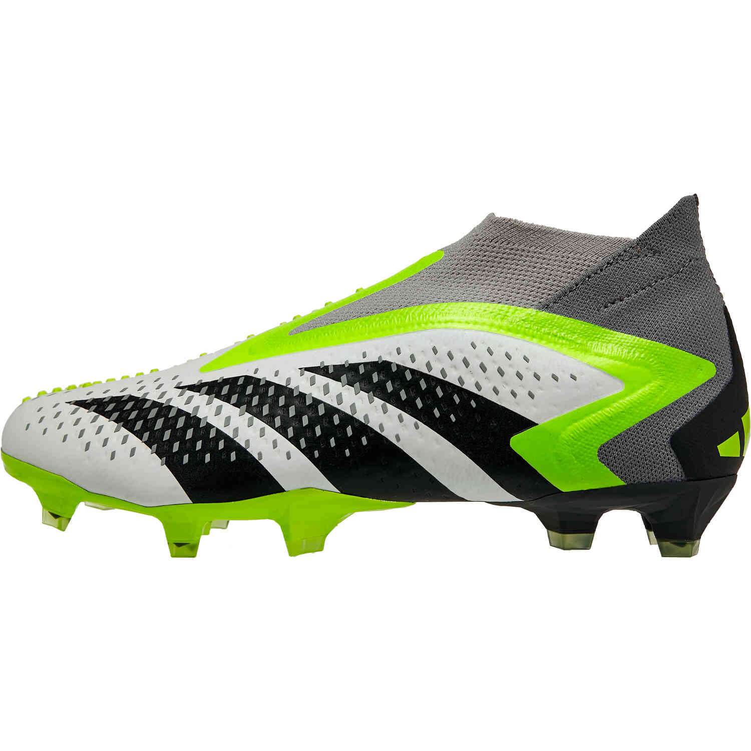 Adidas Men's Predator Accuracy.4 Flexible Ground Soccer Cleats, Cloud White/Core Black/Lucid Lemon / 13