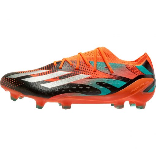 adidas Messi X Speedportal.1 FG Ground Soccer Cleats Orange, Silver & Black - Soccer Master