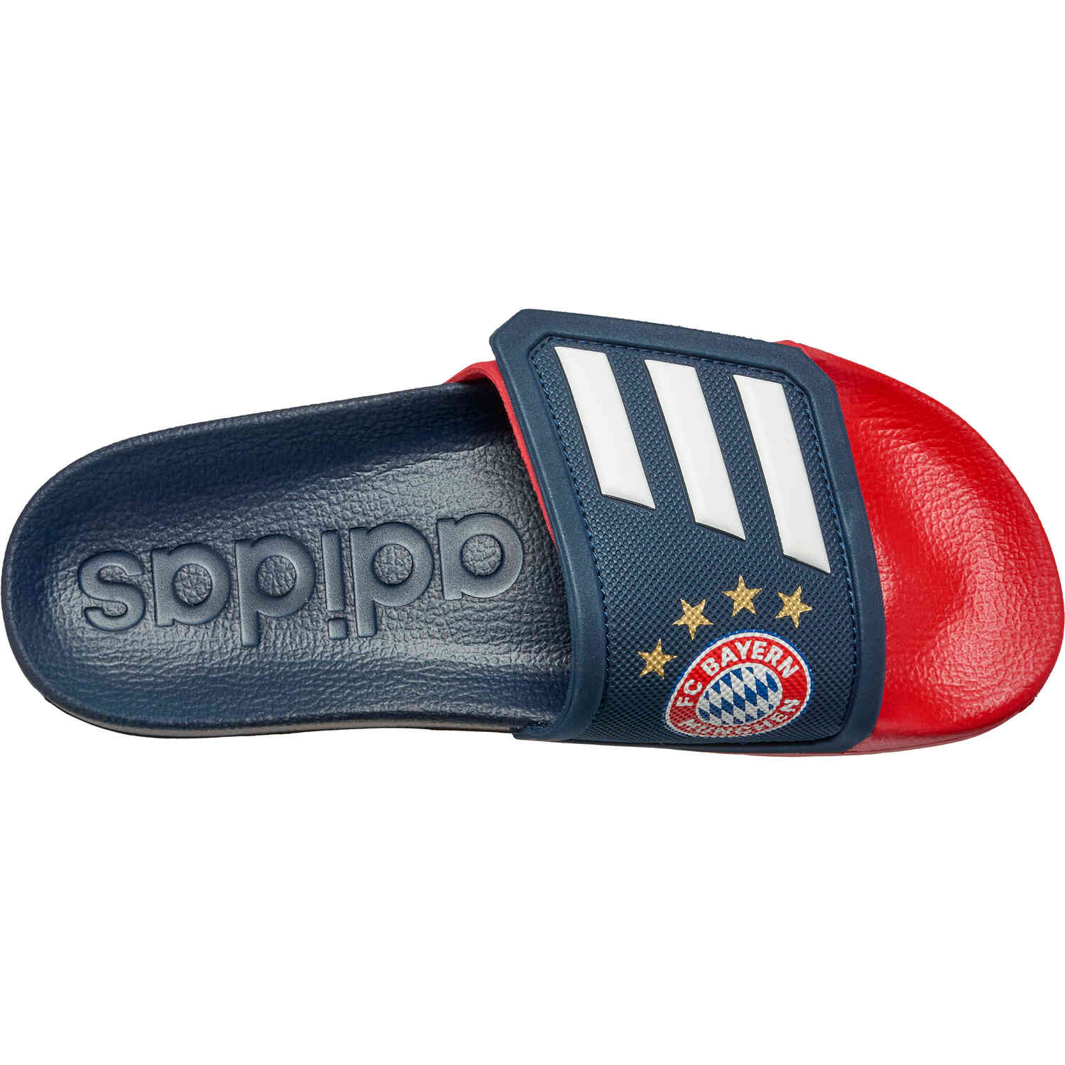 Adidas slides deals navy and white