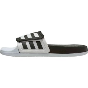 Adidas sandals on sale black and white
