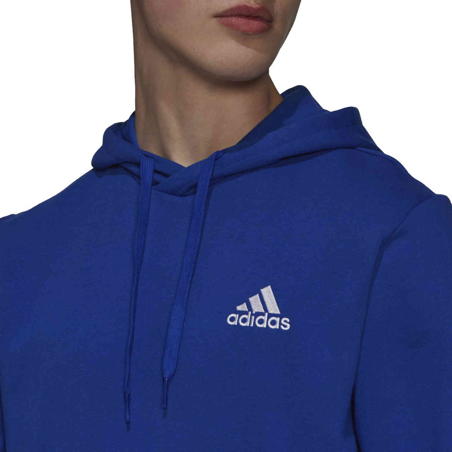 adidas Essentials Cozy Hoodie Bold Blue White Soccer Master
