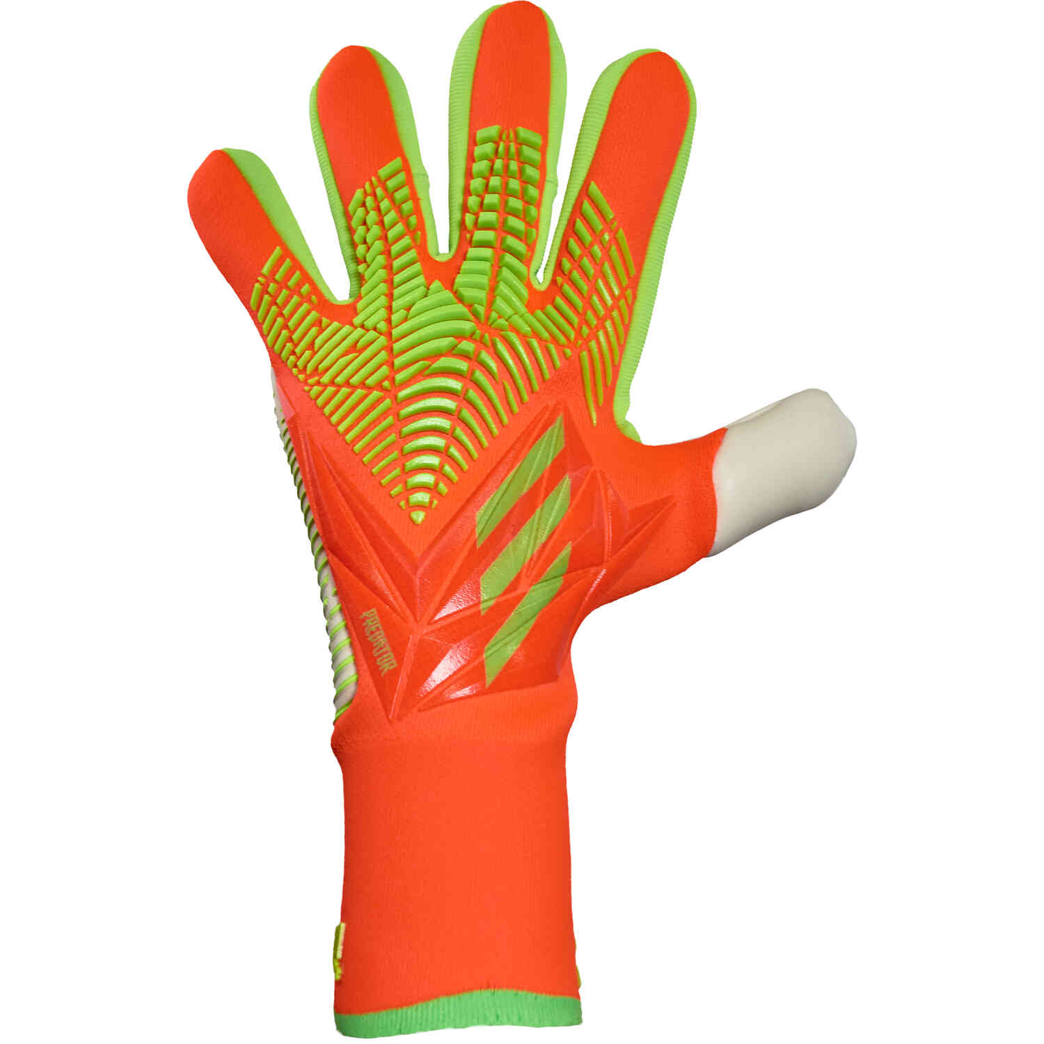 Adidas Predator Pro Fingersave Goalkeeper Gloves - Solar Red/Solar Green - 8