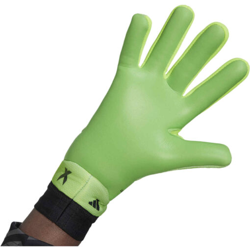 adidas X League Goalkeeper Gloves - Solar Green, Black & Solar Yellow - Image 2