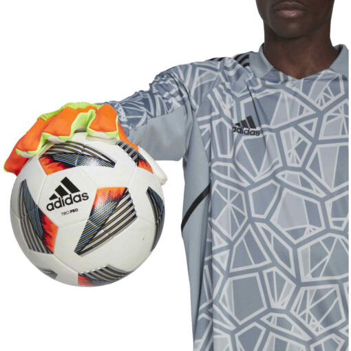 adidas Predator Pro Fingersave Goalkeeper Gloves - Solar Red & Solar Green - Image 2