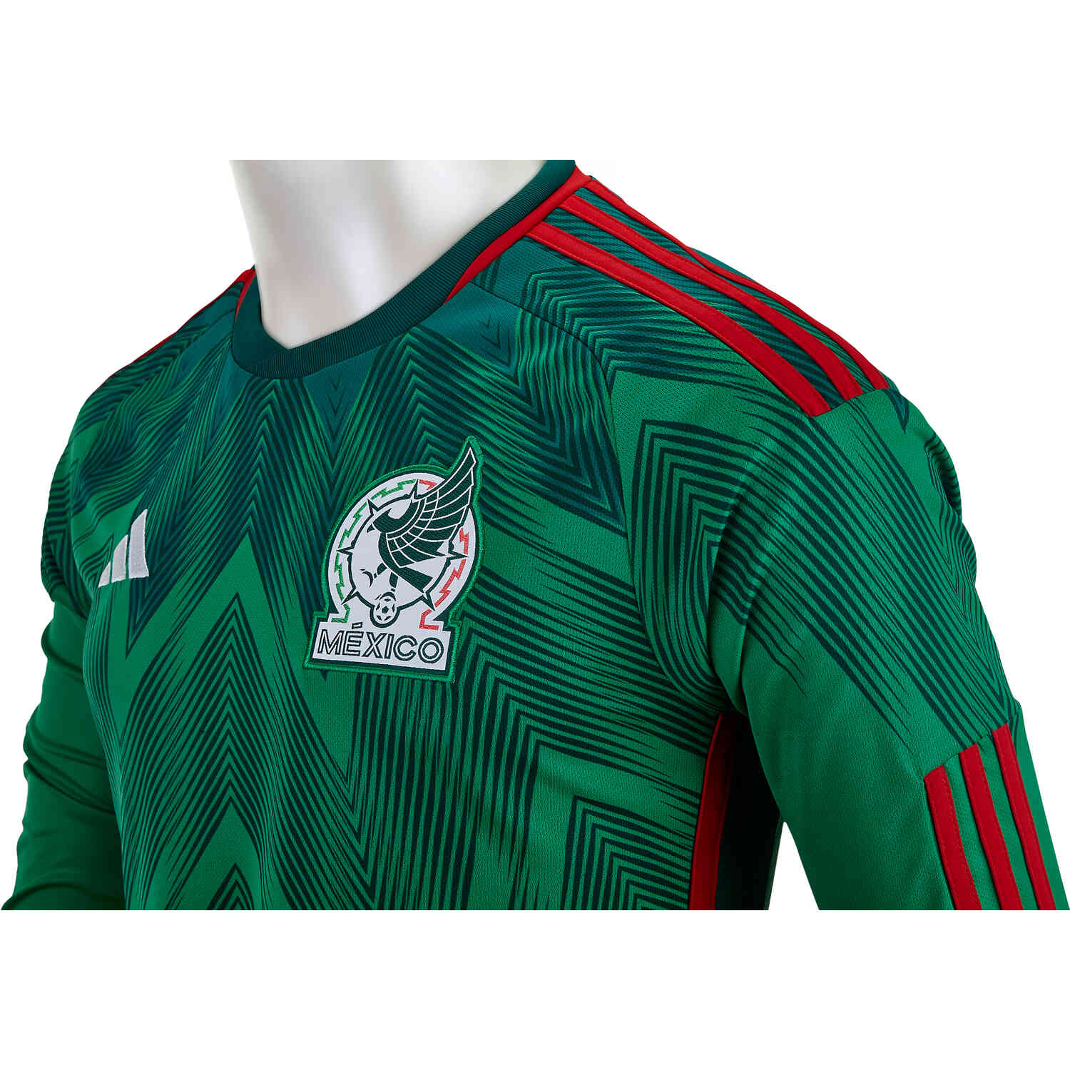 adidas Mexico 22 Long Sleeve Home Jersey - Green