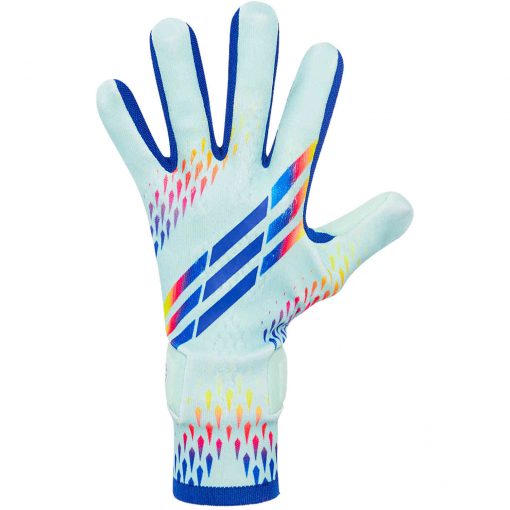 adidas X Speedportal Pro Goalkeeper Gloves - Clear Aqua, Solar Yellow & Power Blue - Image 2