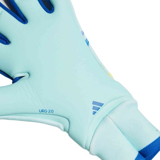 adidas X Speedportal Pro Goalkeeper Gloves - Clear Aqua, Solar Yellow & Power Blue - Image 4