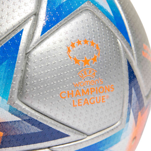 adidas Women's UCL Pro Official Match Soccer Ball - Silver Metallic, Pantone & Solar Orange - Image 4