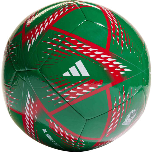 adidas Mexico Rihla Club Soccer Ball - Vivid Green, Scarlet & White - Image 2