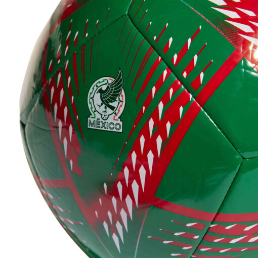 adidas Mexico Rihla Club Soccer Ball - Vivid Green, Scarlet & White - Image 3