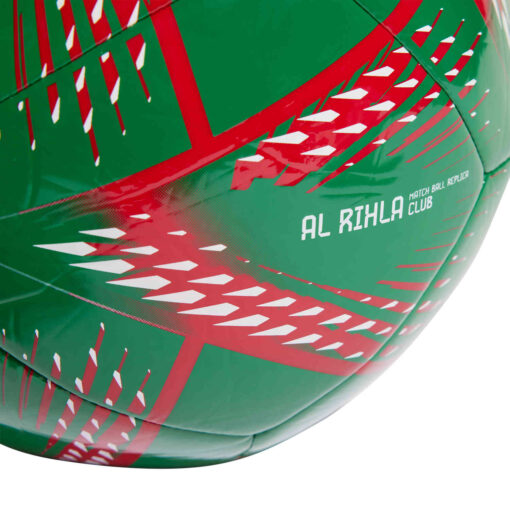 adidas Mexico Rihla Club Soccer Ball - Vivid Green, Scarlet & White - Image 4