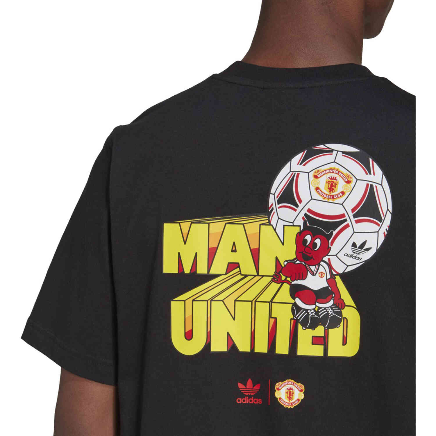 adidas Originals Manchester United Retro Graphic Tee - Black Soccer Master