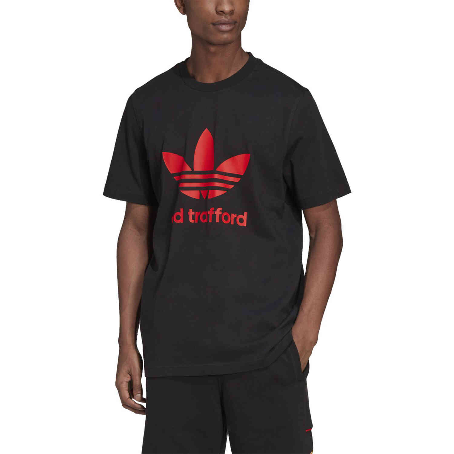 adidas Originals Manchester United Old Trafford Trefoil Tee - Black -  Soccer Master