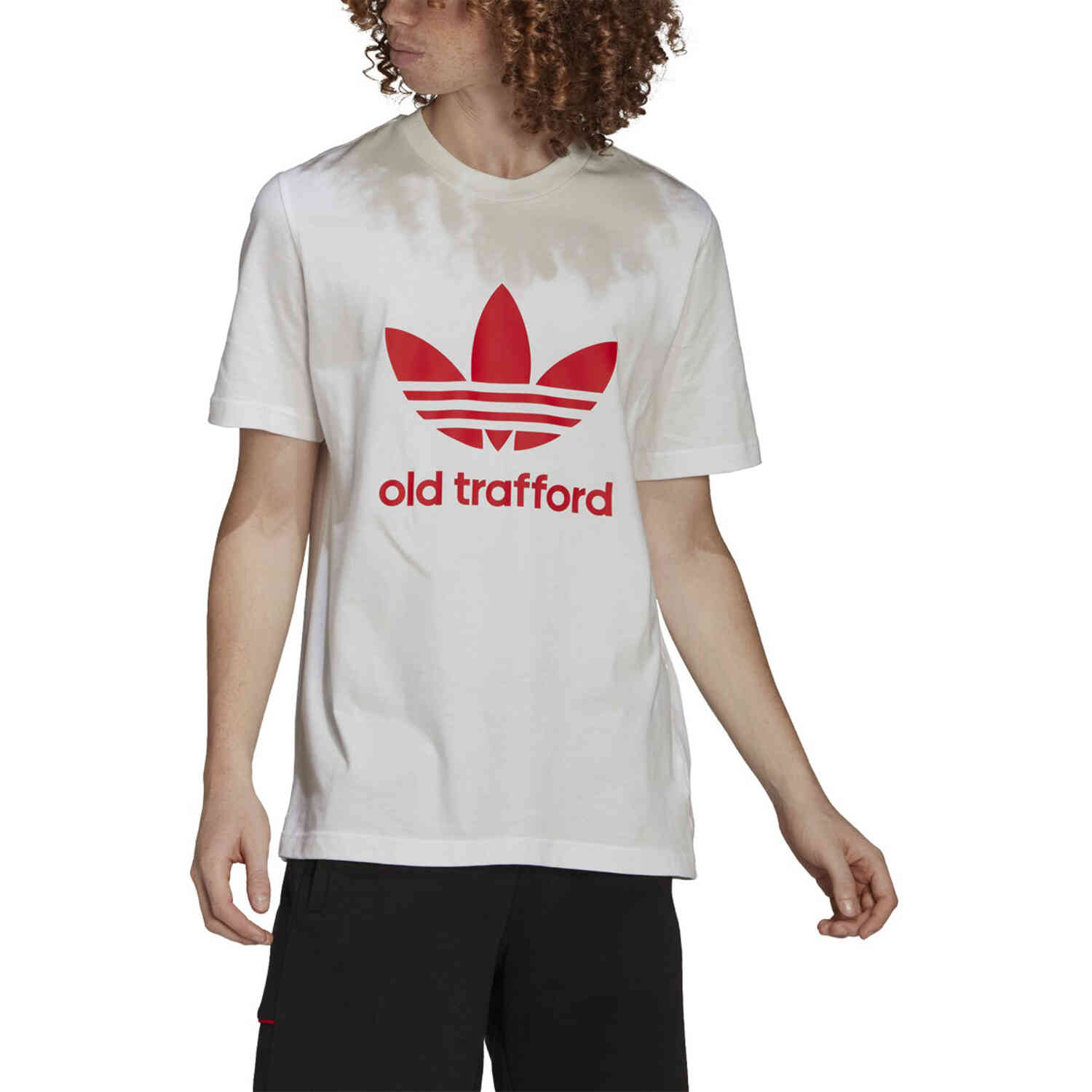 White and red adidas t shirt store