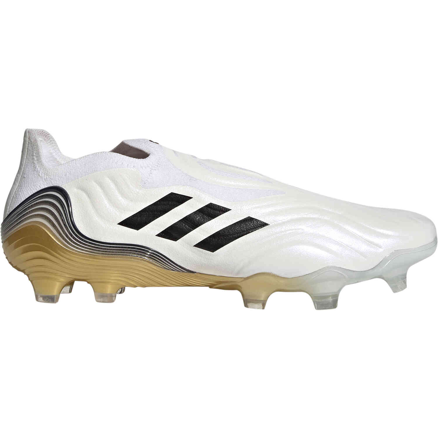 adidas Copa Sense+ FG - White & Core Black with Gold