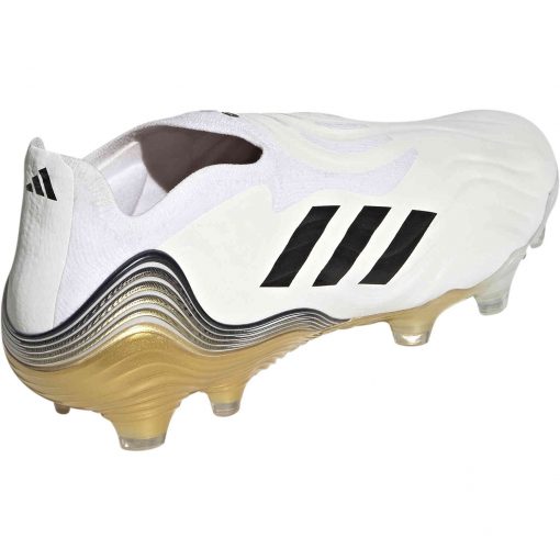 adidas Copa Sense+ FG - White & Core Black with Gold Metallic - Image 4