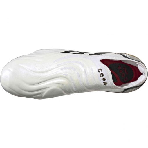 adidas Copa Sense+ FG - White & Core Black with Gold Metallic - Image 5