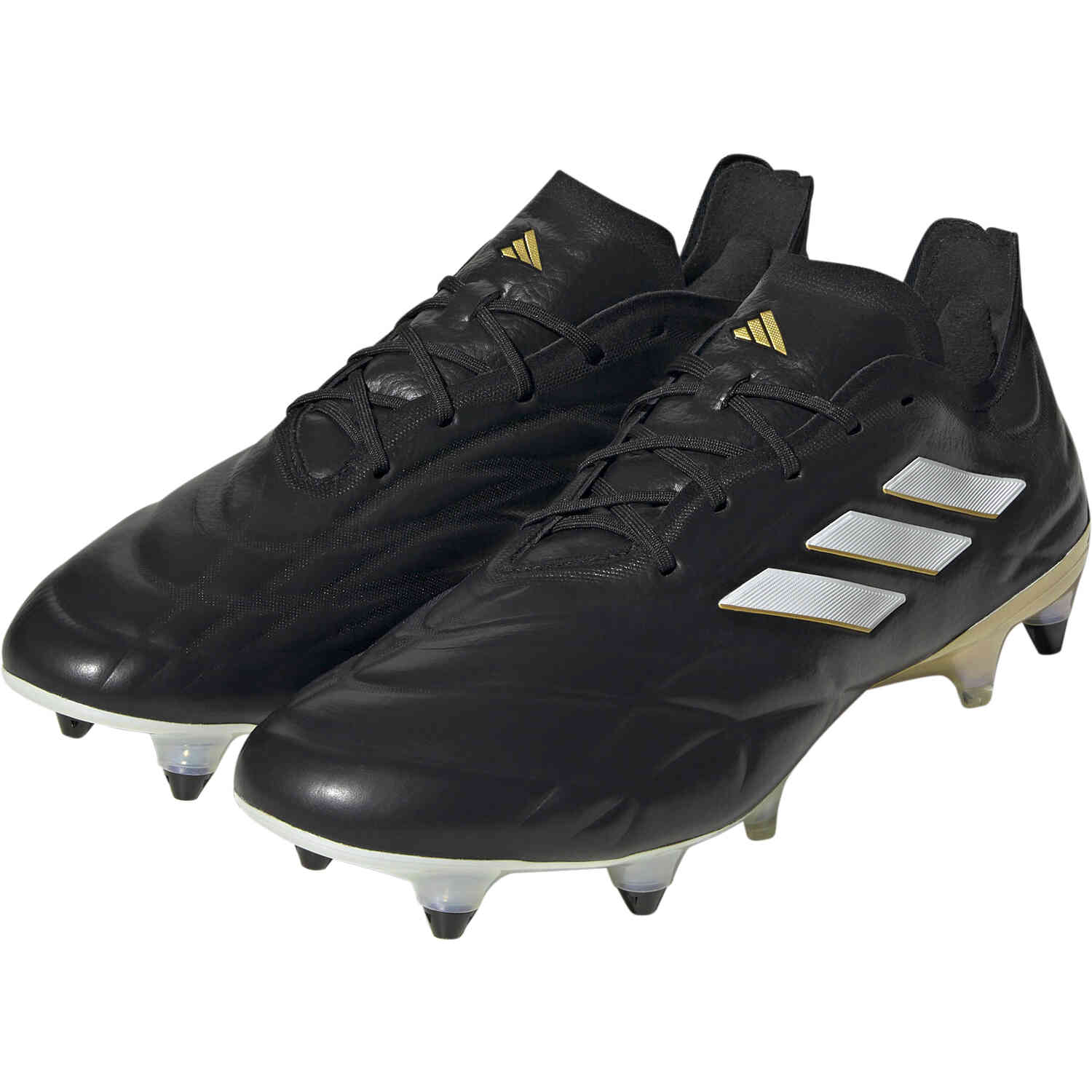 adidas Copa Pure+ SG Soft Ground Cleats - Black, & Metallic Gold - Soccer