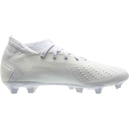 adidas Predator Accuracy.3 FG - White & White with Black - Image 3