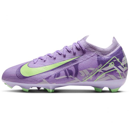 Kids Nike Mercurial Vapor 16 Pro FG - Purple Agate & Barely Volt - Image 2