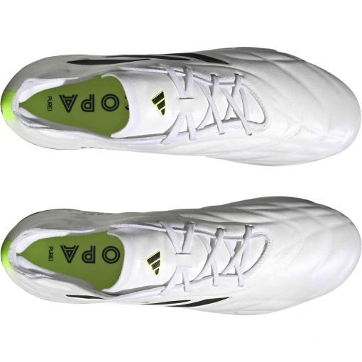 adidas Copa Pure.1 FG - White & Black with Lucid Lemon - Image 5