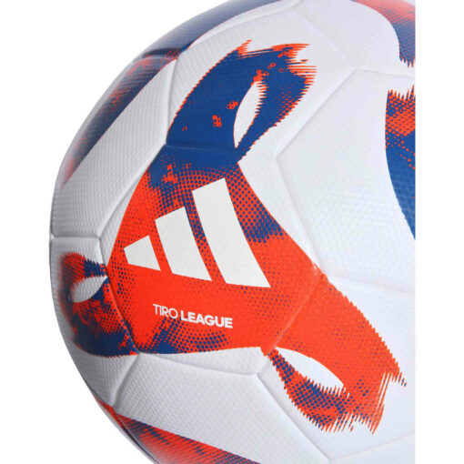 adidas Tiro League TSBE Soccer Ball - White & Royal Blue with Team Solar Red - Image 2