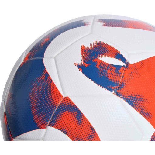 adidas Tiro League TSBE Soccer Ball - White & Royal Blue with Team Solar Red - Image 3