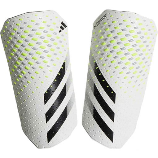 adidas Predator Competition Shin Guards - White & Lucid Lemon with BlackCrazyrush