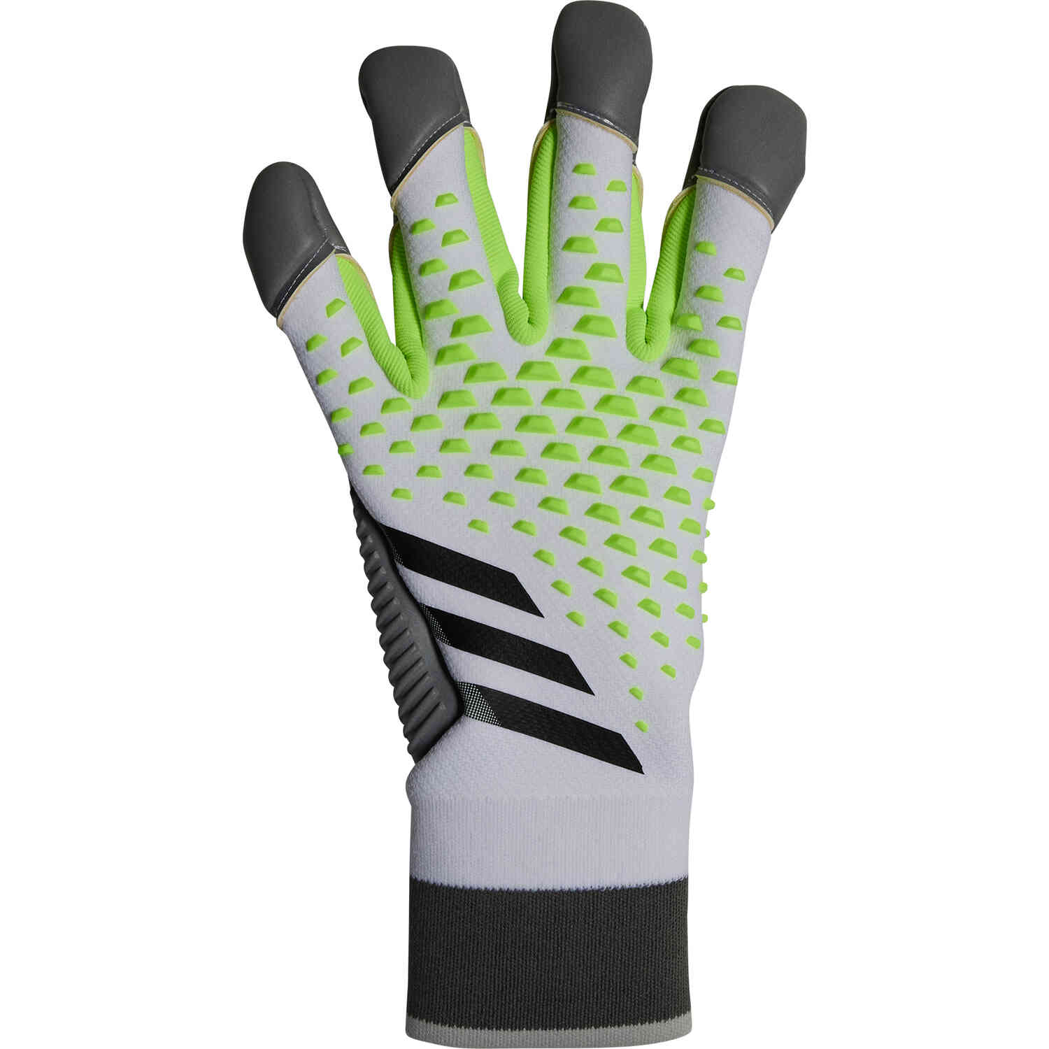 adidas Predator Pro Hybrid Cut Goalkeeper Gloves - White & Lucid Lemon with  Black