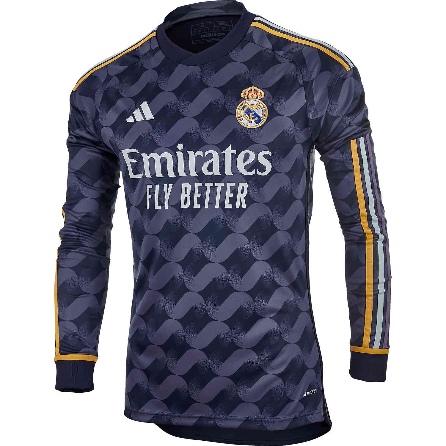 adidas Real Madrid 23/24 Long Sleeve Home Authentic Jersey - White, Men's  Soccer