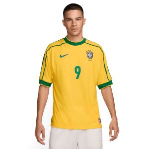 Nike Brazil 1998 Reissue Ronaldo Jersey - varsity maize/pine green/lucky  green - Soccer Master
