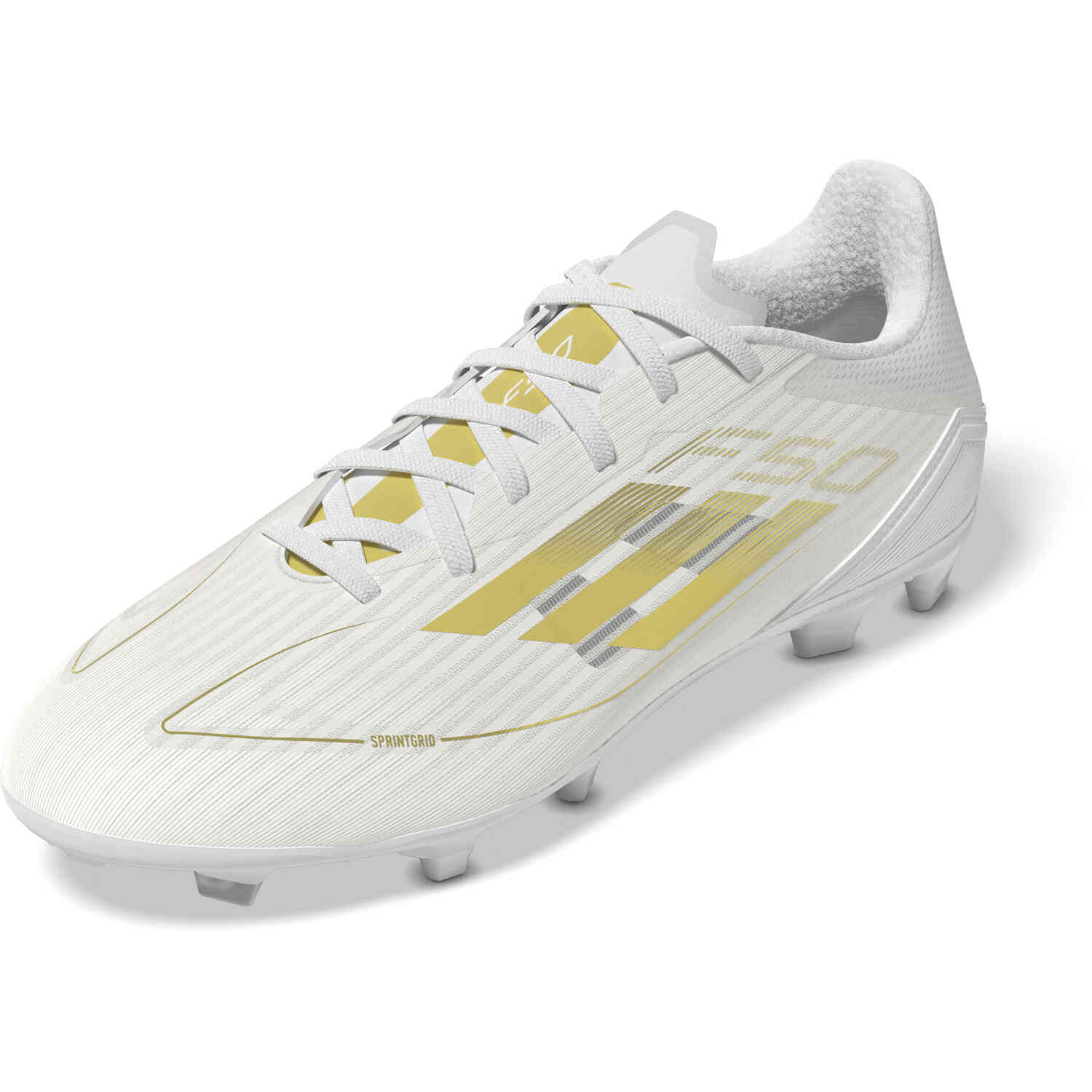 White and gold cleats soccer best sale
